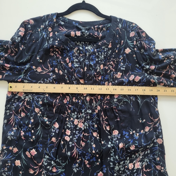 Lucky Brand | Floral Print Popover Blouse Size L - Picture 5 of 9